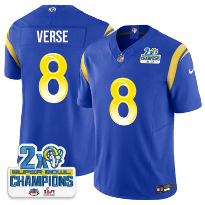 LAR 2-Time Champions Patch Vapor Limited Jersey - All Stitched