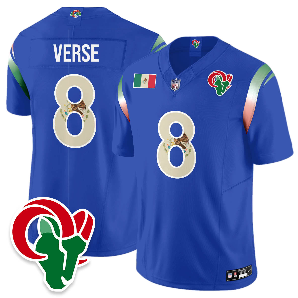 LAR Mexico Vapor Limited Jersey - All Stitched