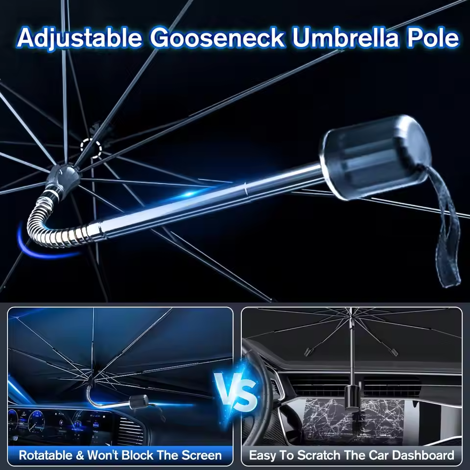 UV Protection Car Sunshade Umbrella with 360°Rotation