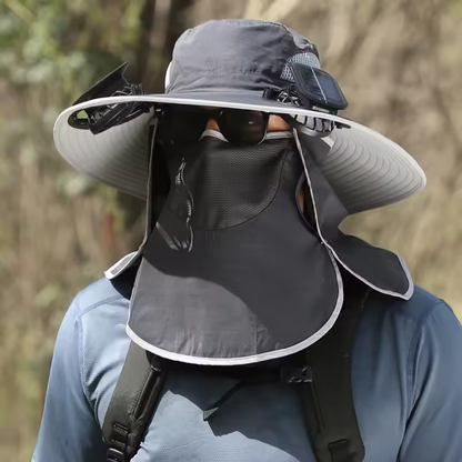 Big Brim Solar Rechargeable Fan Fishing Hats