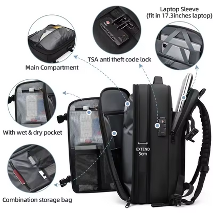 Large Capacity Travel Vacuum Compression Backpack