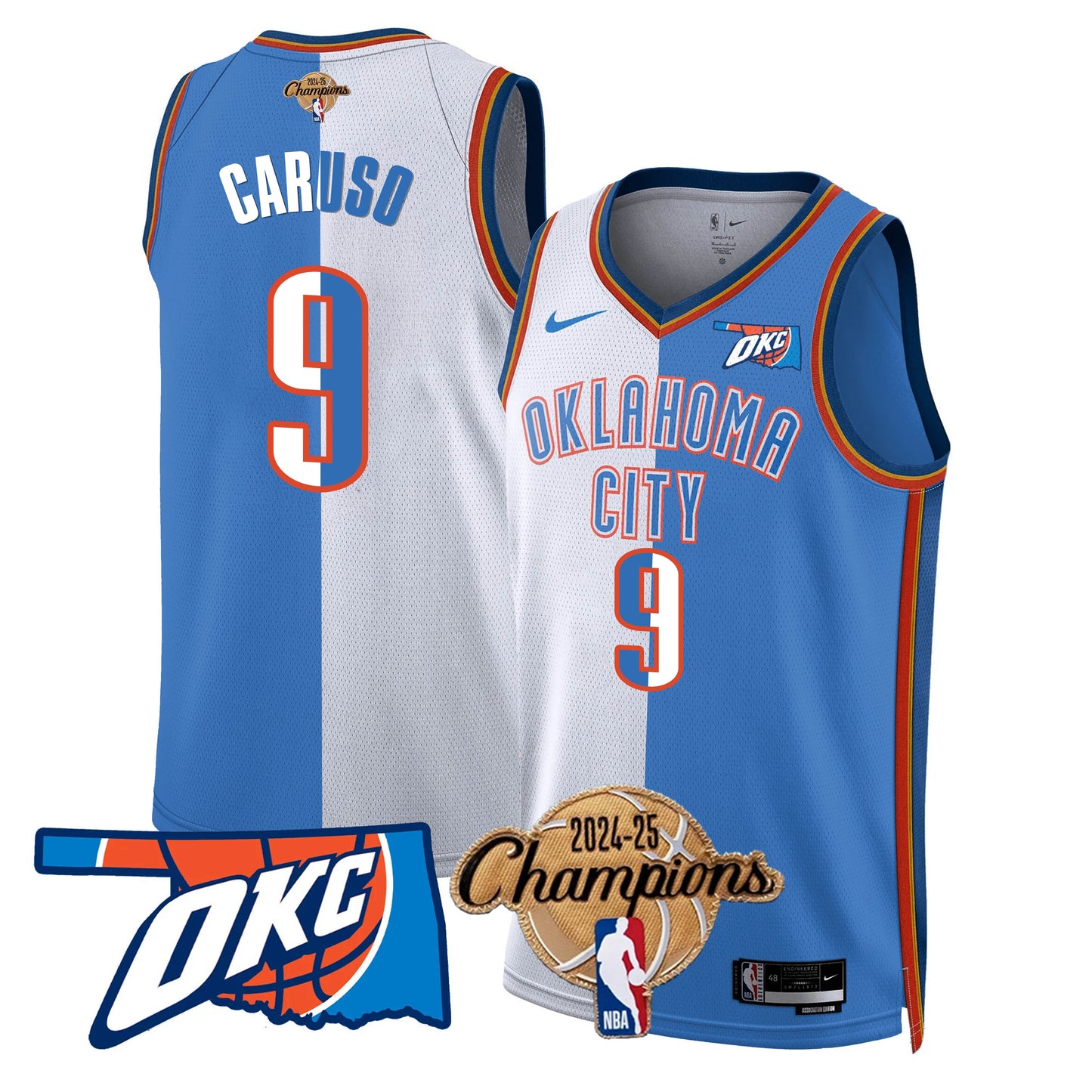 OKC 2024-25 Champions Jersey - All Stitched