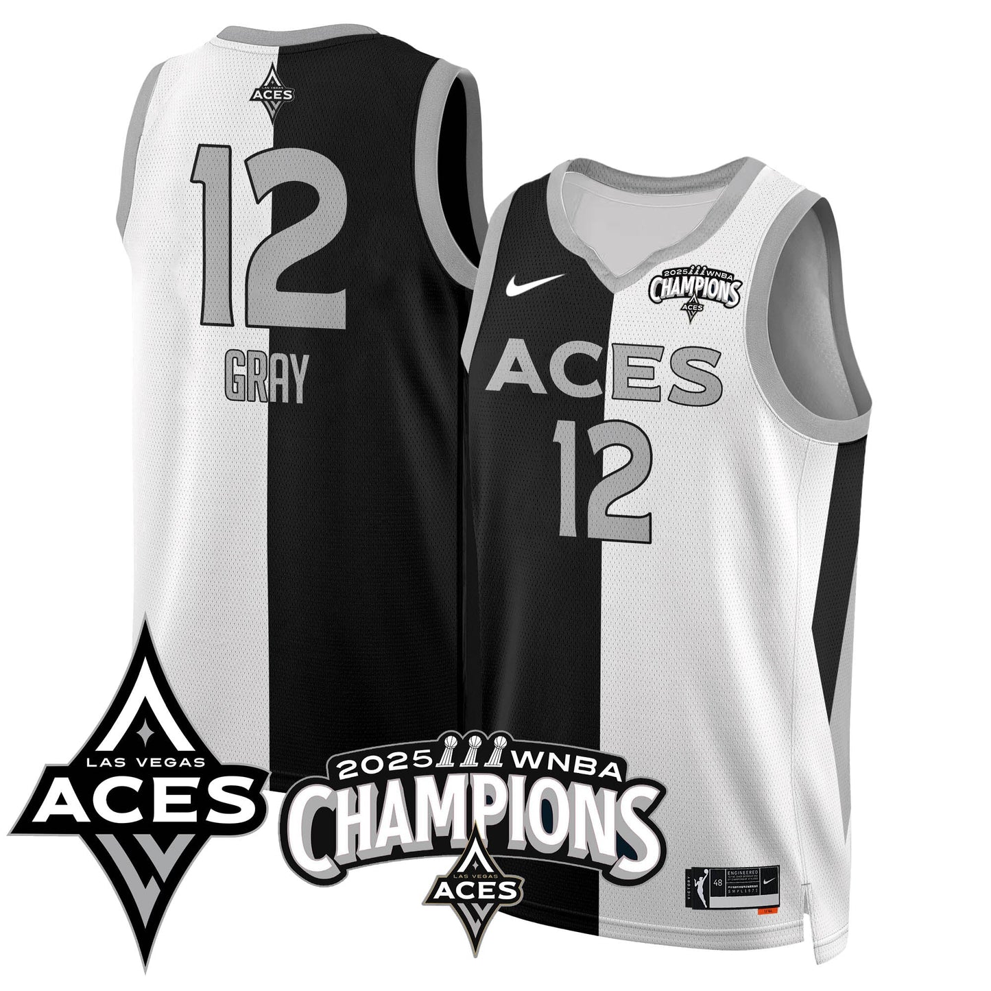 Las Vegas Aces 2025 WNBA Championship Jersey - All Stitched