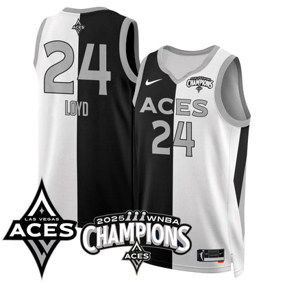 Las Vegas Aces 2025 WNBA Championship Jersey - All Stitched