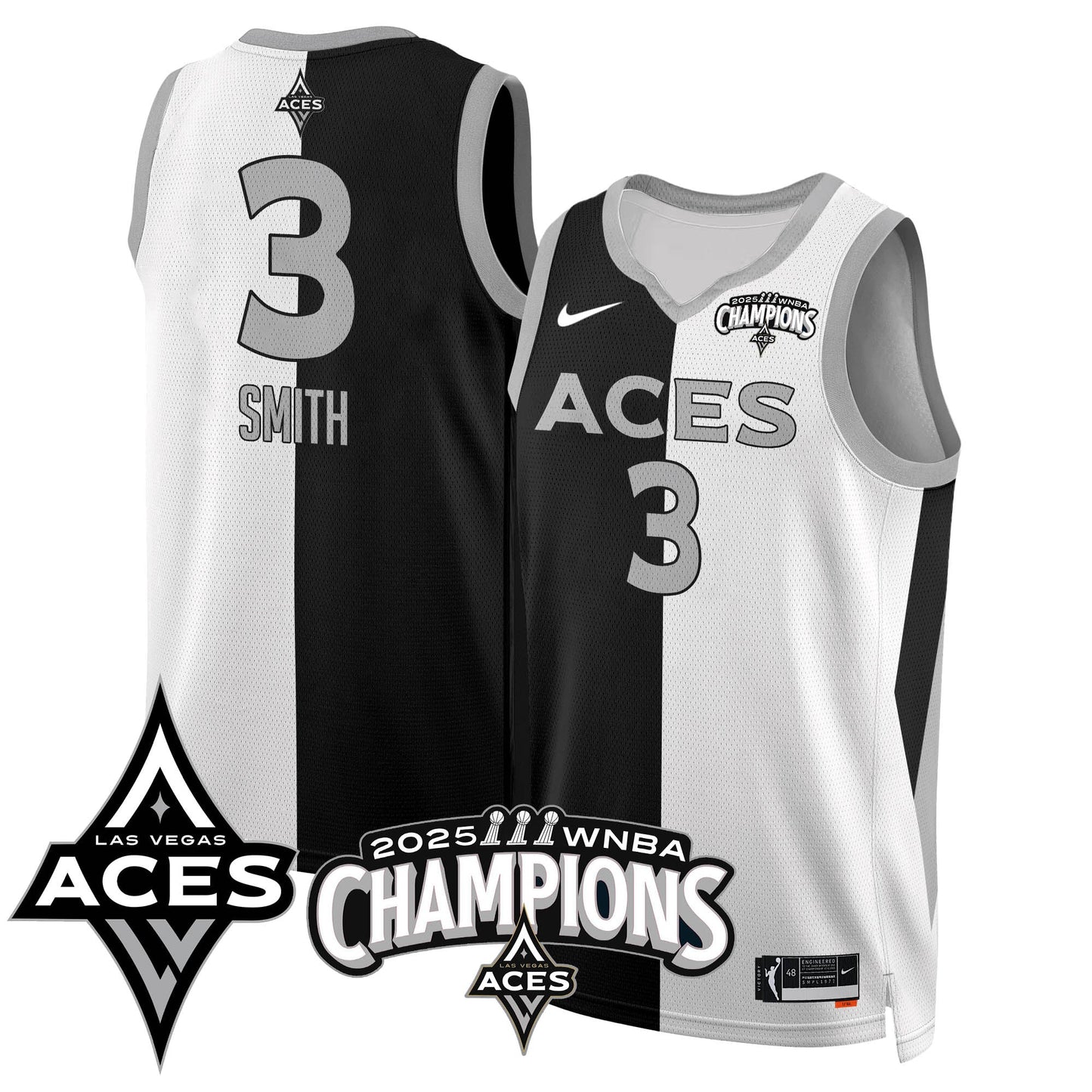 Las Vegas Aces 2025 WNBA Championship Jersey - All Stitched