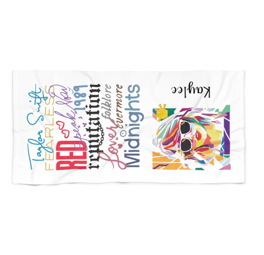 Swiftie Albums Personalized Beach Towels- 406TTBT079