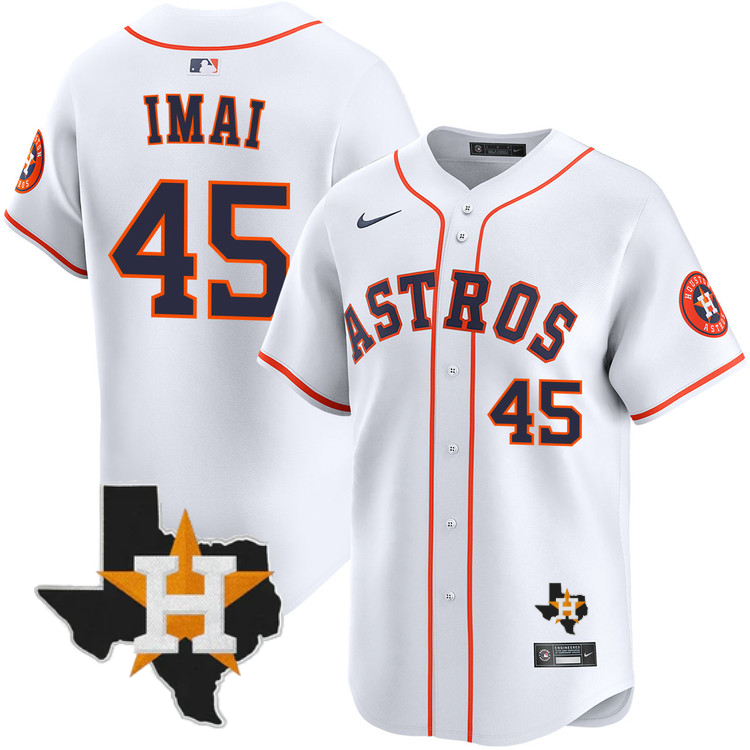 HOU Tatsuya Imai Home Limited Texas Patch Jersey - All Stitched