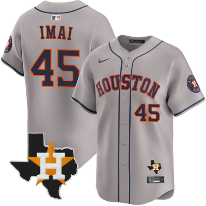 HOU Tatsuya Imai Home Limited Texas Patch Jersey - All Stitched