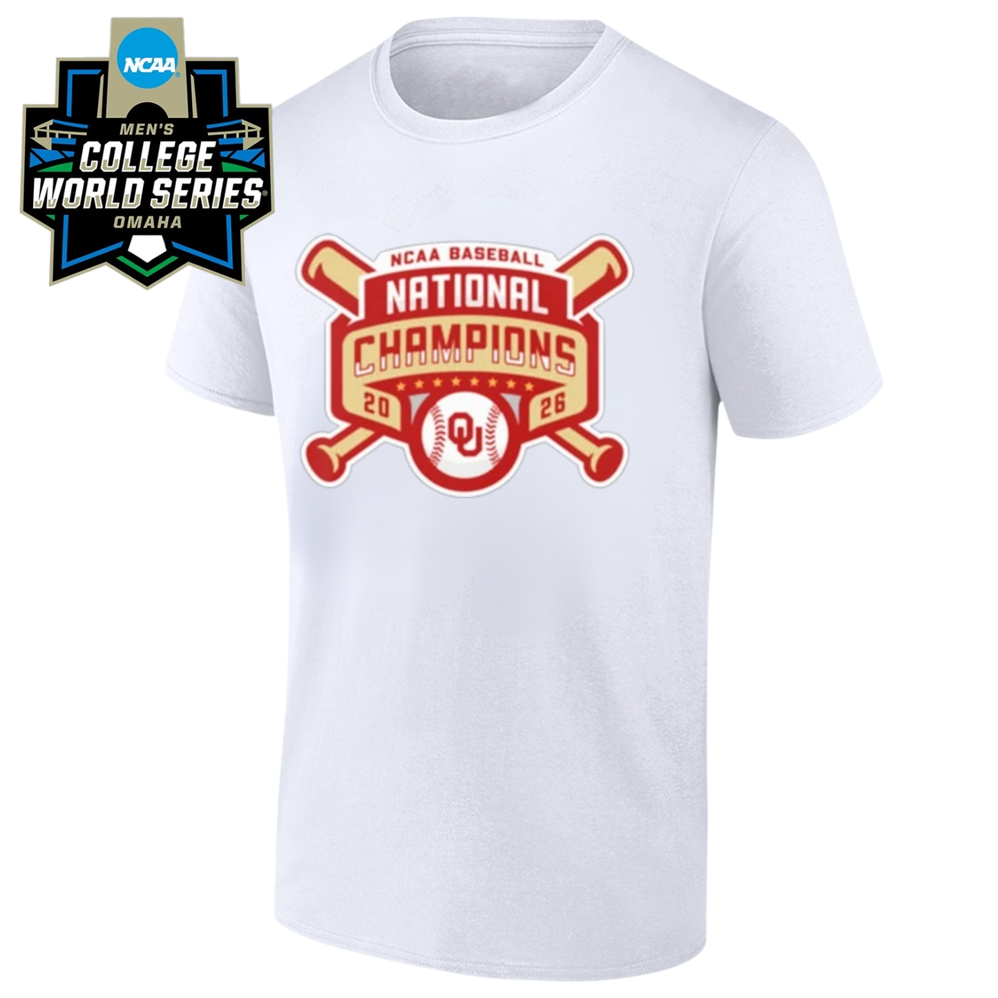 Oklahoma Sooners 2026 NCAA Men’s Baseball National Champions One Side T-Shirt V2