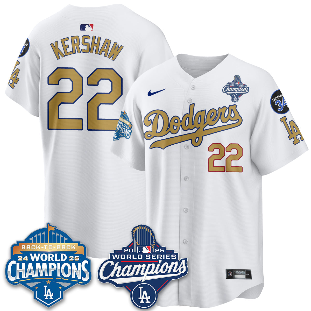 LAD 2025 World Series Champions Jersey - All Stitched N2