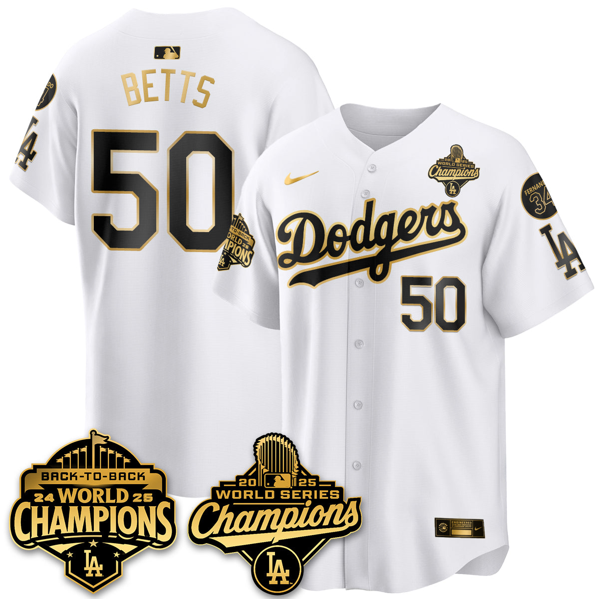 LAD 2025 World Series Champions Jersey - All Stitched N2