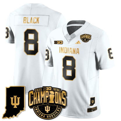 Indiana H Vapor Limited Football Gold Jersey - Big 10 Champions - All Stitched