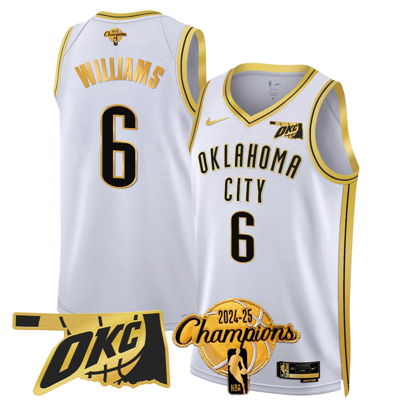 OKC 2024-25 Champions Jersey - All Stitched