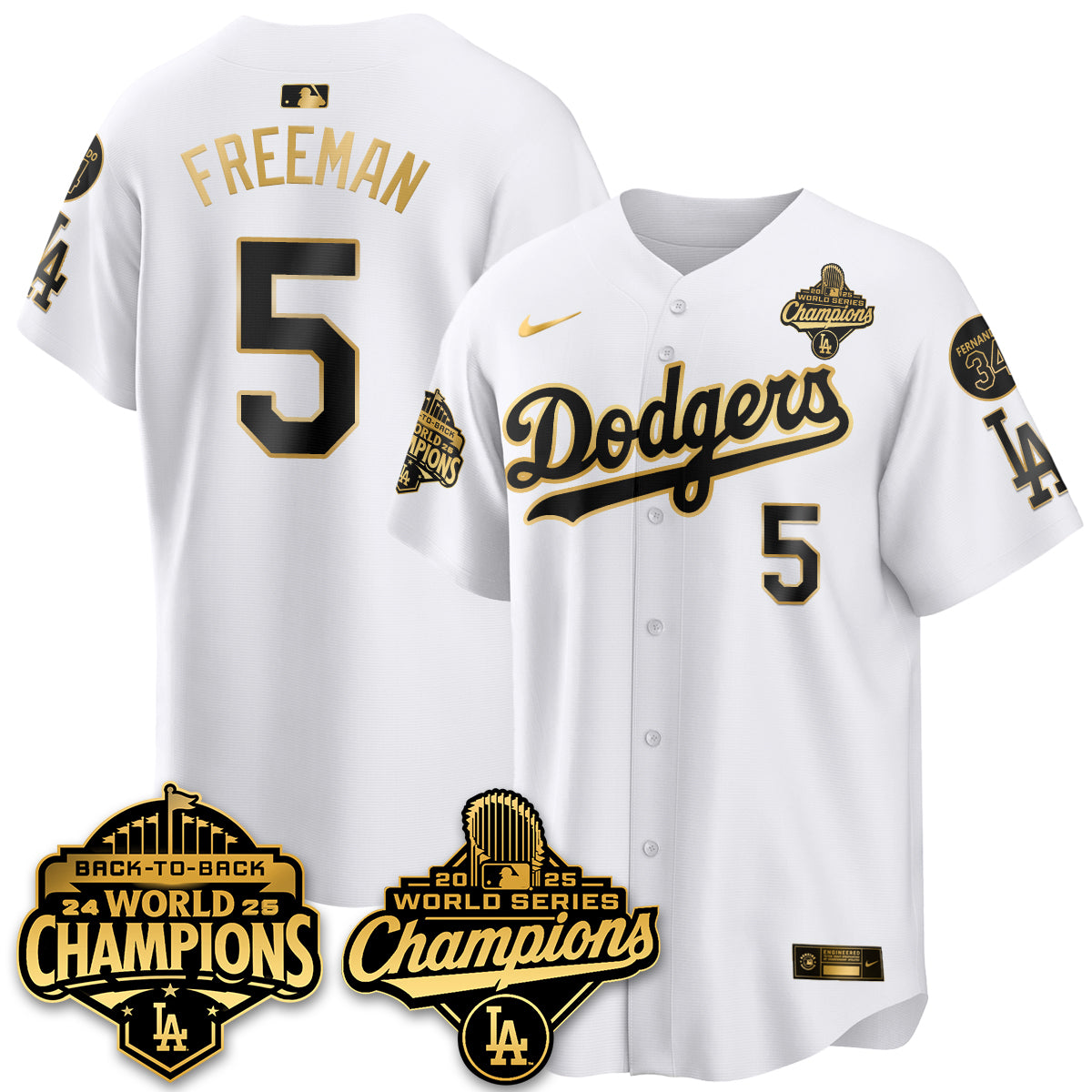 LAD 2025 World Series Champions Jersey - All Stitched