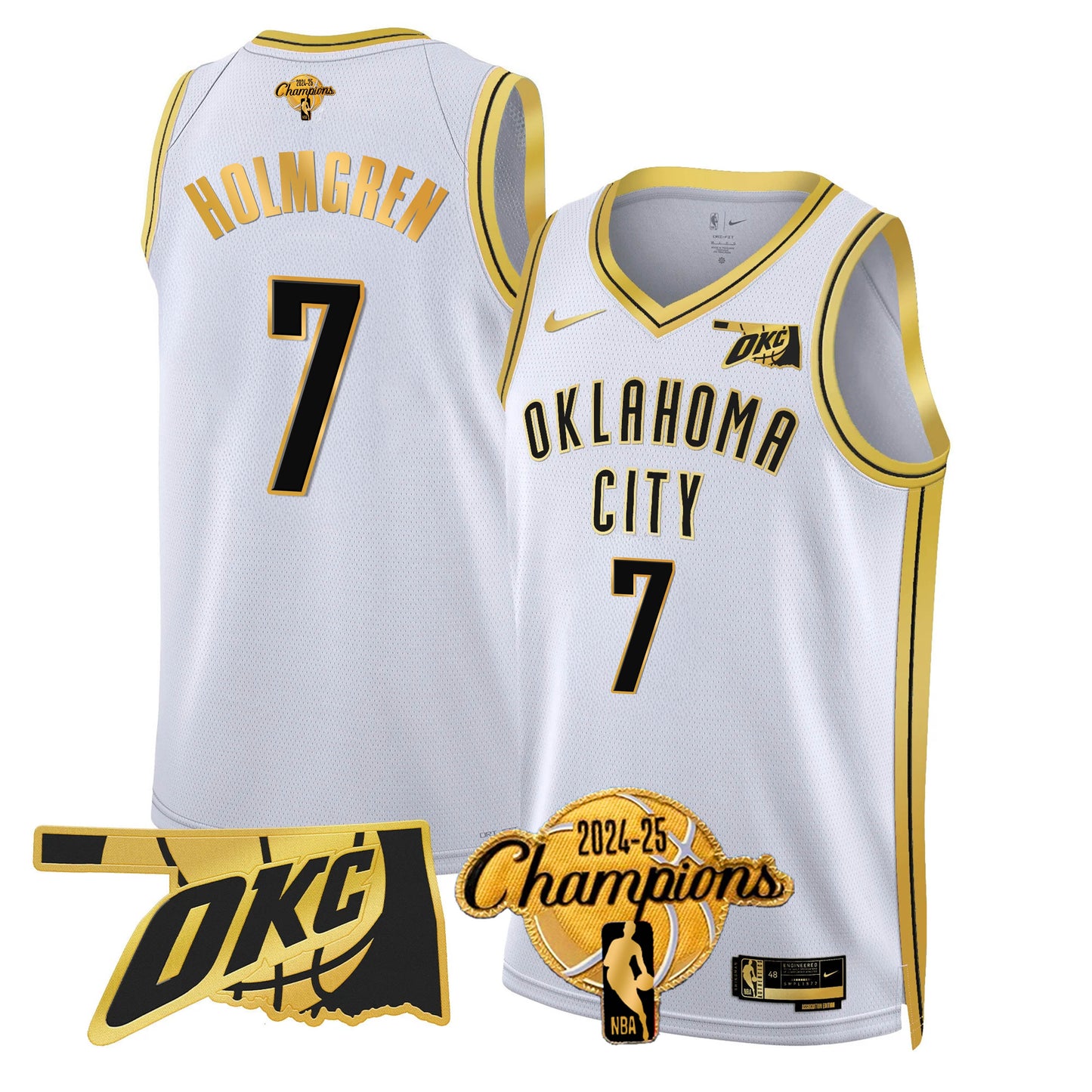 OKC 2024-25 Champions Jersey - All Stitched