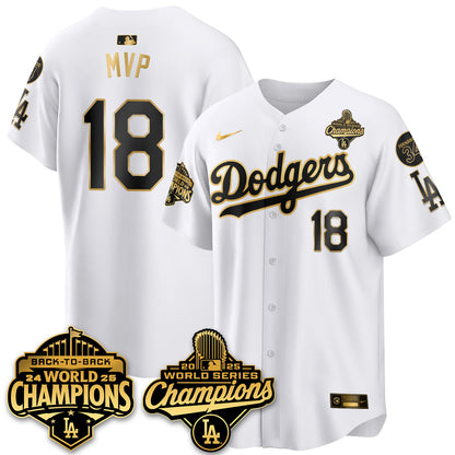 LAD 2025 World Series Champions Jersey - All Stitched