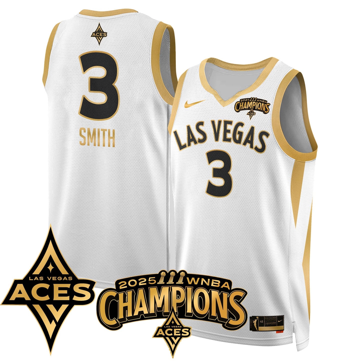 Las Vegas Aces 2025 WNBA Championship Jersey - All Stitched