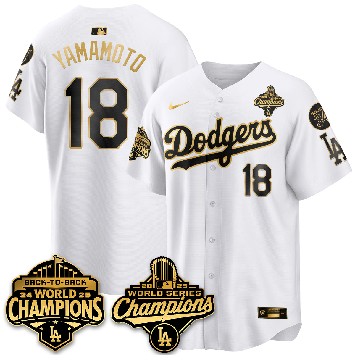 LAD 2025 World Series Champions Jersey - All Stitched N2
