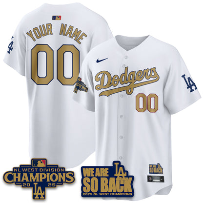 Custom LAD 2025 NL West Division Champions Jersey - All Stitched