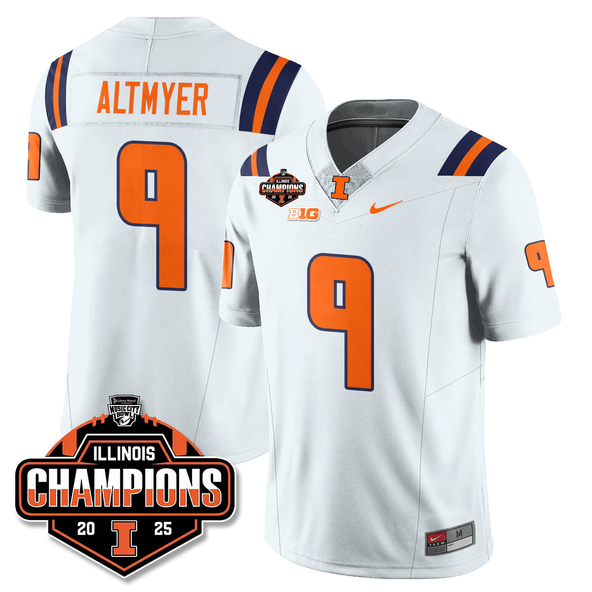 ILL Football 2025 Music City Bowl Champions Limited Jersey - All Stitched