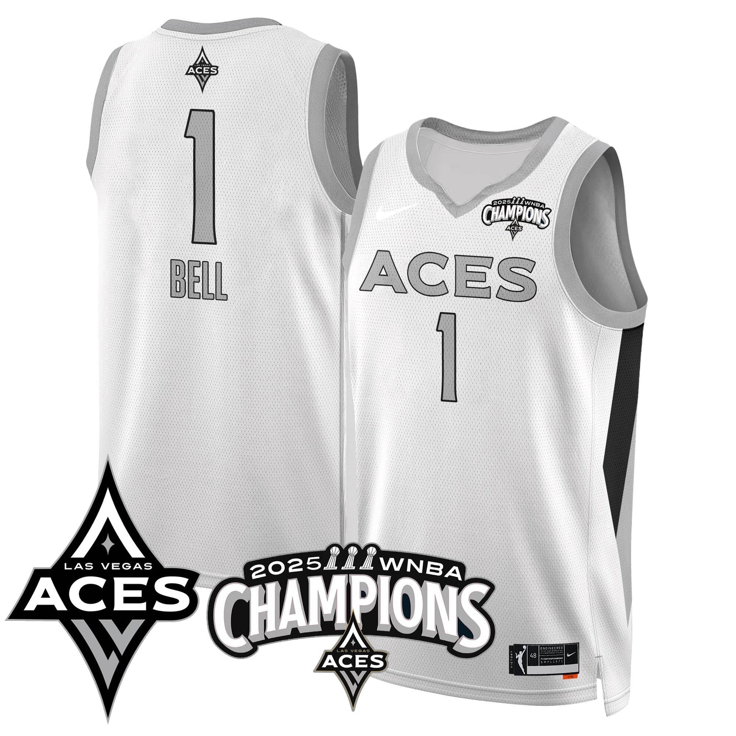 Las Vegas Aces 2025 WNBA Championship Jersey - All Stitched