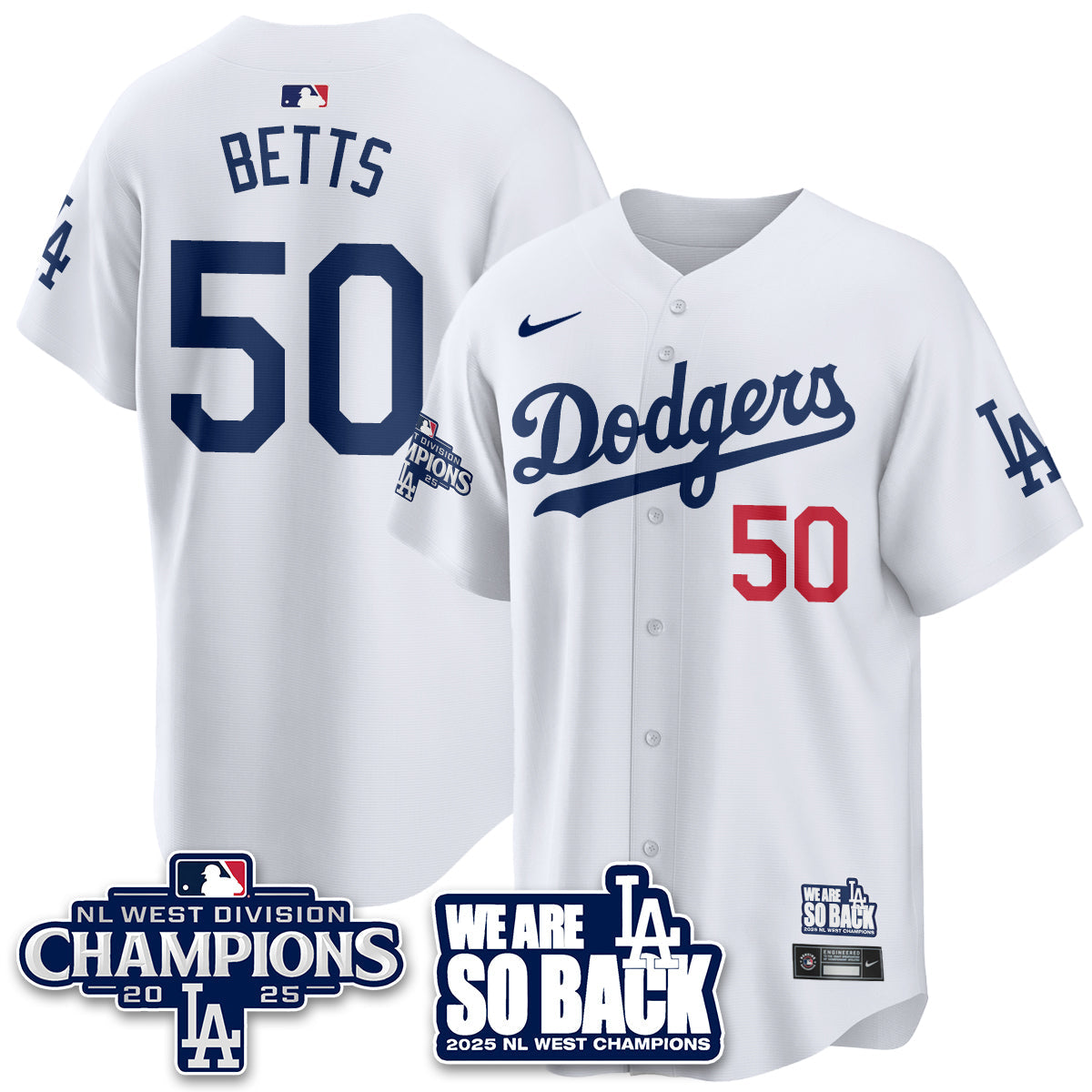LAD 2025 NL West Division Champions Jersey - All Stitched