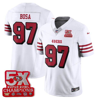 SF 5-Time Champions Patch Vapor Limited Jersey - All Stitched