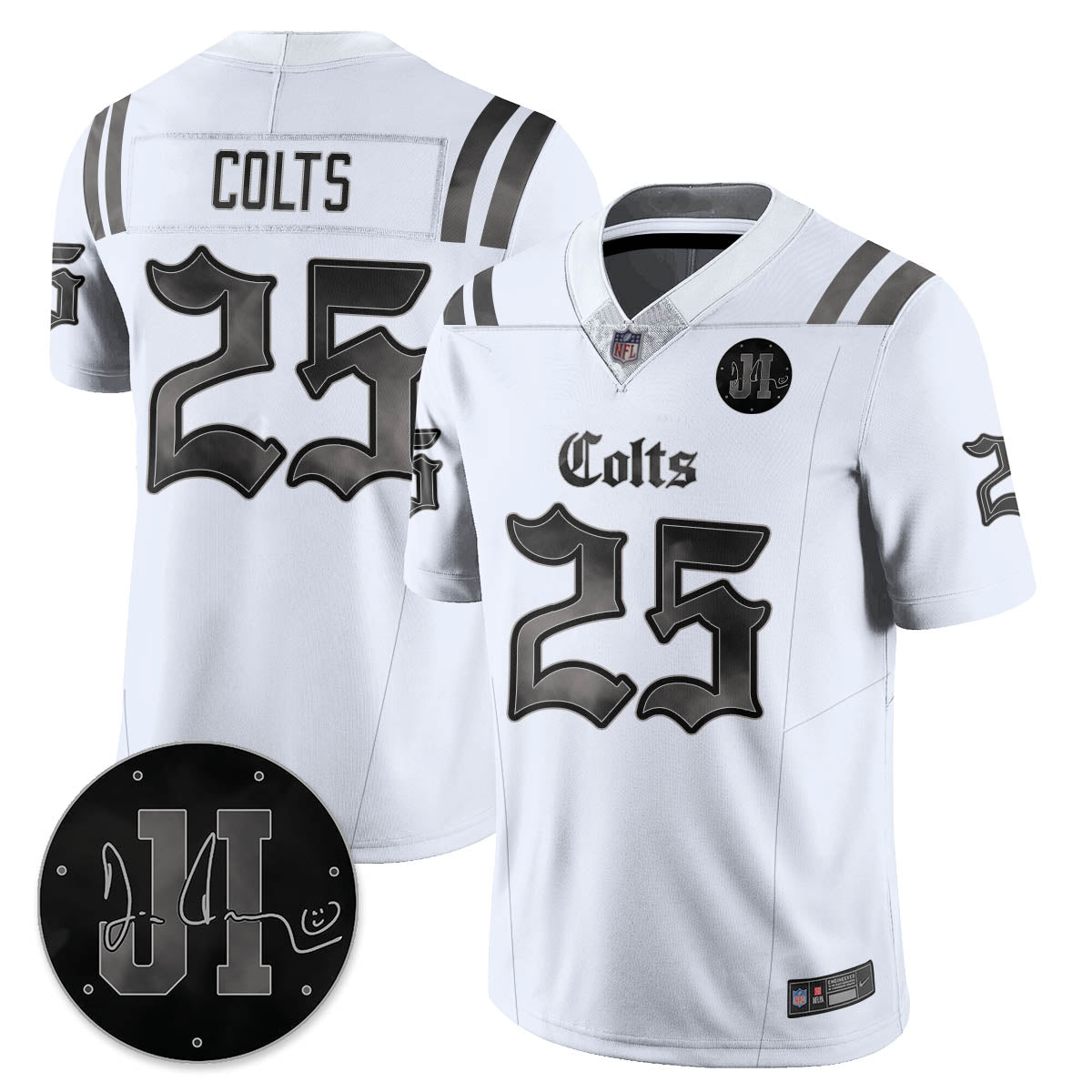 IND 'Dark Gothic' Vapor Limited Jersey - Jim Irsay Patch - All Stitched