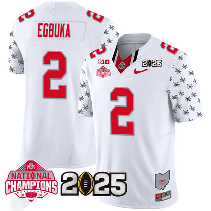 Ohio State Buckeyes 'Heritage Stripe' 2025 CFP Patch - National Champions Jersey - All Stitched