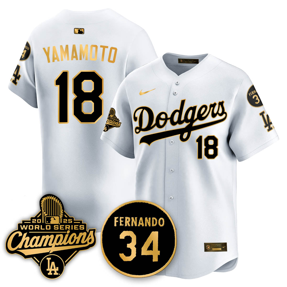 LAD 2025 World Series Champions Jersey - All Stitched