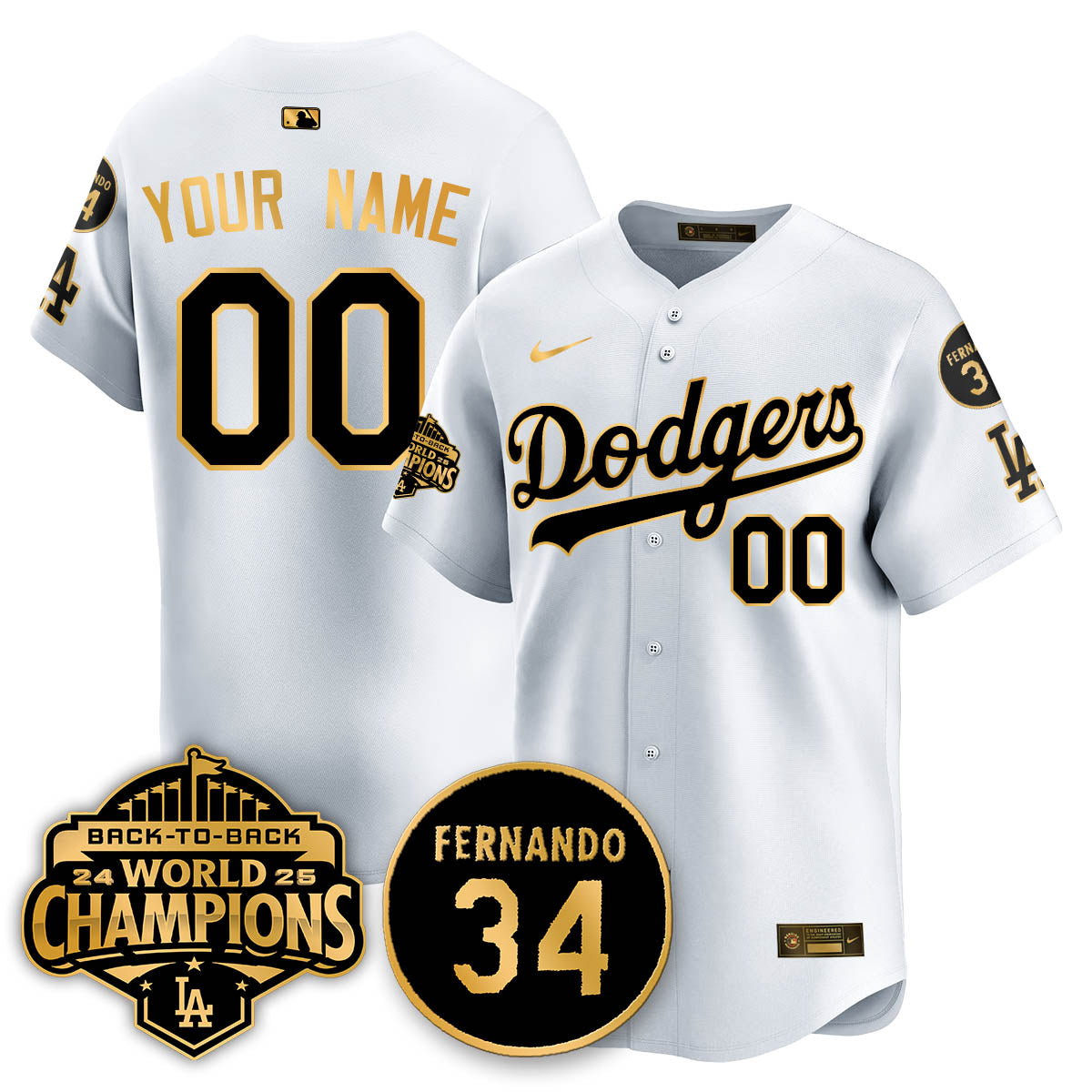 LAD 2025 Back To Back Champions Custom Jersey - All Stitched
