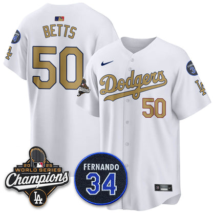 LAD 2025 World Series Champions Jersey - All Stitched