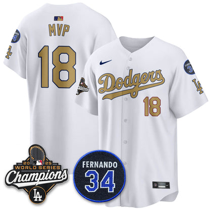 LAD 2025 World Series Champions Jersey - All Stitched