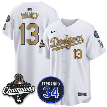LAD 2025 World Series Champions Jersey - All Stitched