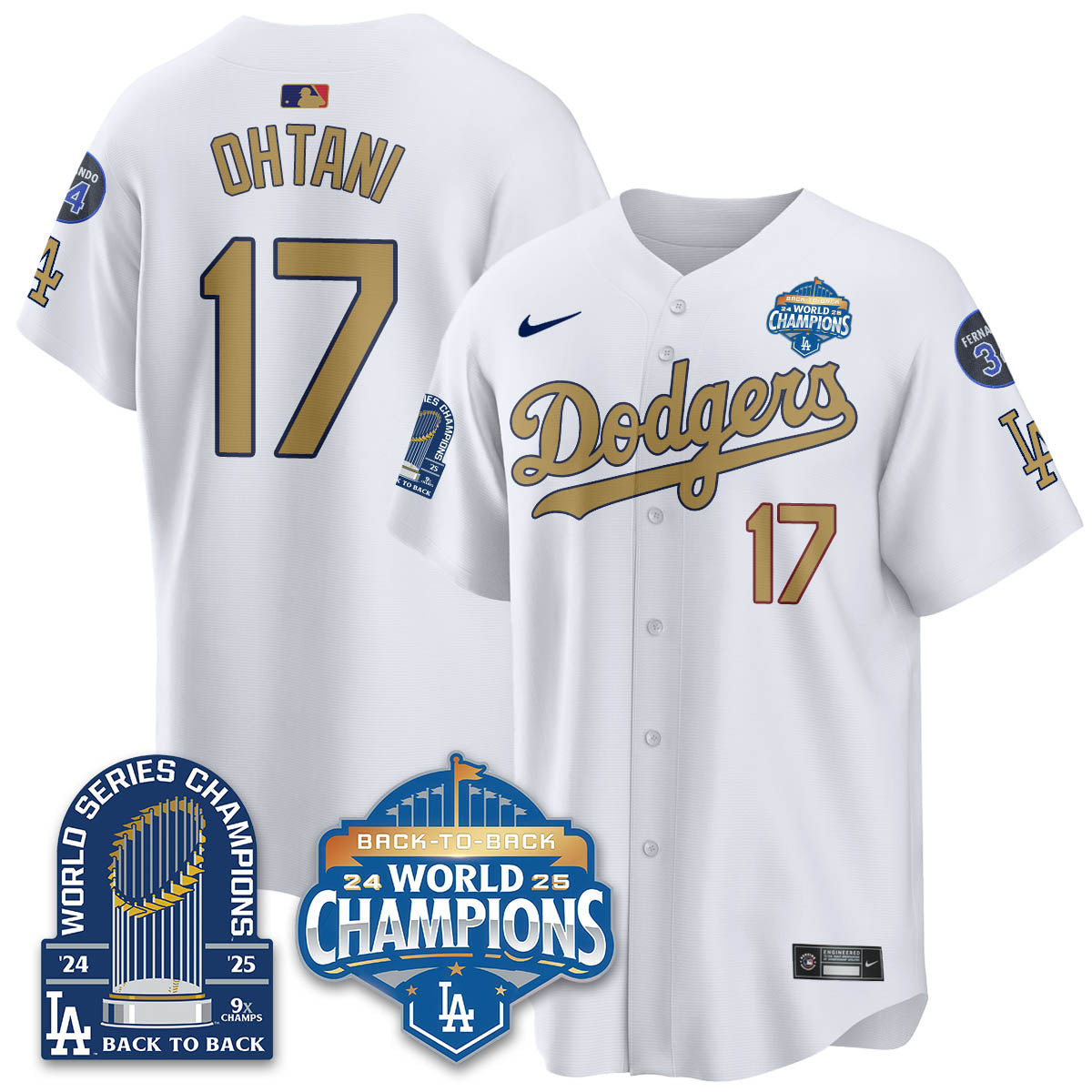 LAD 2025 World Series Champions Jersey - 9x Champs - All Stitched N2