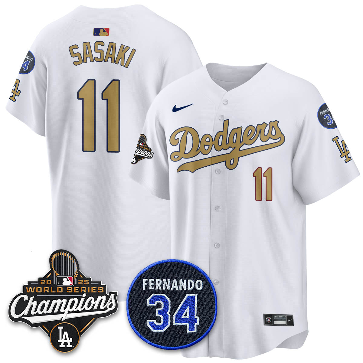 LAD 2025 World Series Champions Jersey - All Stitched