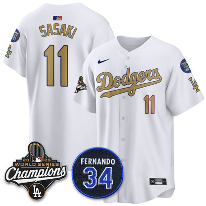 LAD 2025 World Series Champions Jersey - All Stitched