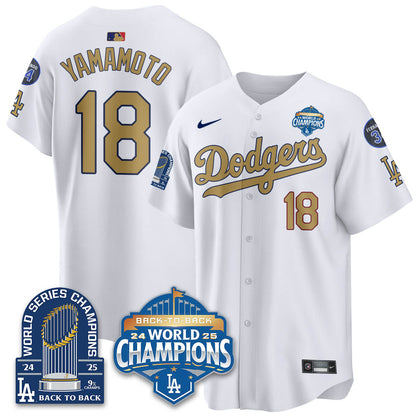 LAD 2025 World Series Champions Jersey - 9x Champs - All Stitched