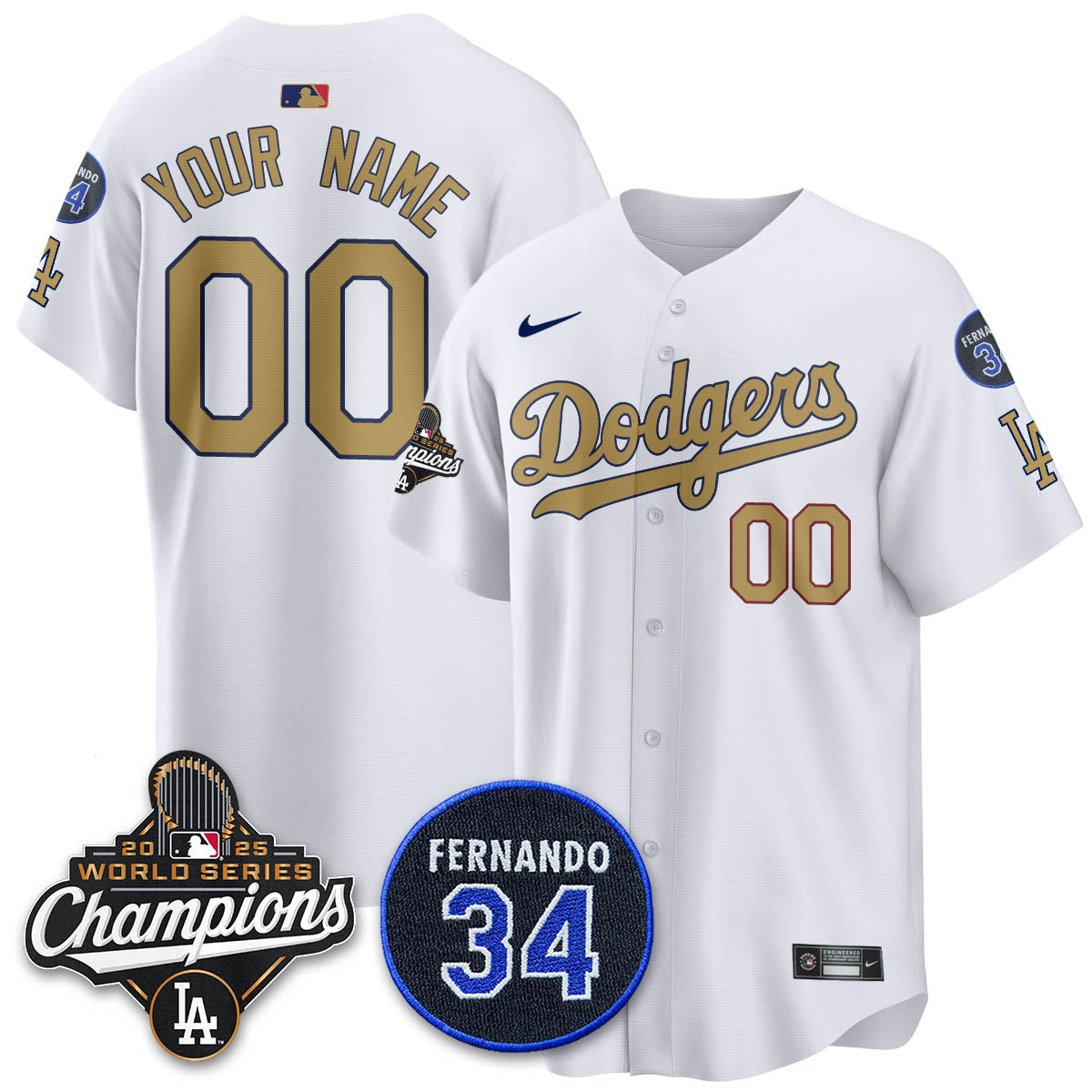 LAD 2025 World Series Champions Custom Jersey - All Stitched