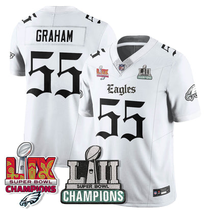 PHI 'Gothic Philly' LII-LIX Super Bowl Champions Vapor Limited Jersey - All Stitched