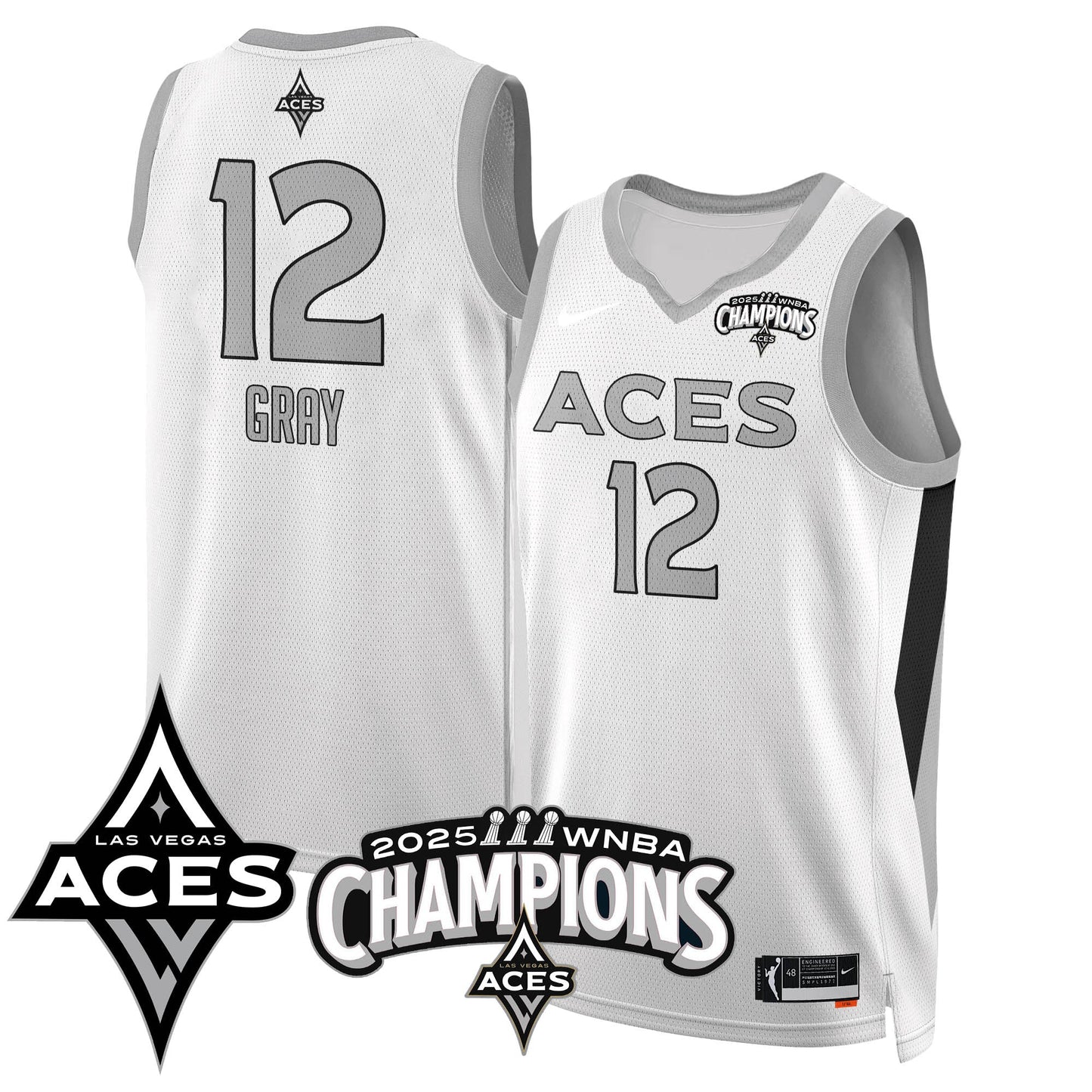 Las Vegas Aces 2025 WNBA Championship Jersey - All Stitched