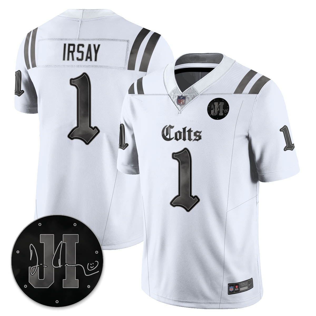 IND 'Dark Gothic' Vapor Limited Jersey - Jim Irsay Patch - All Stitched