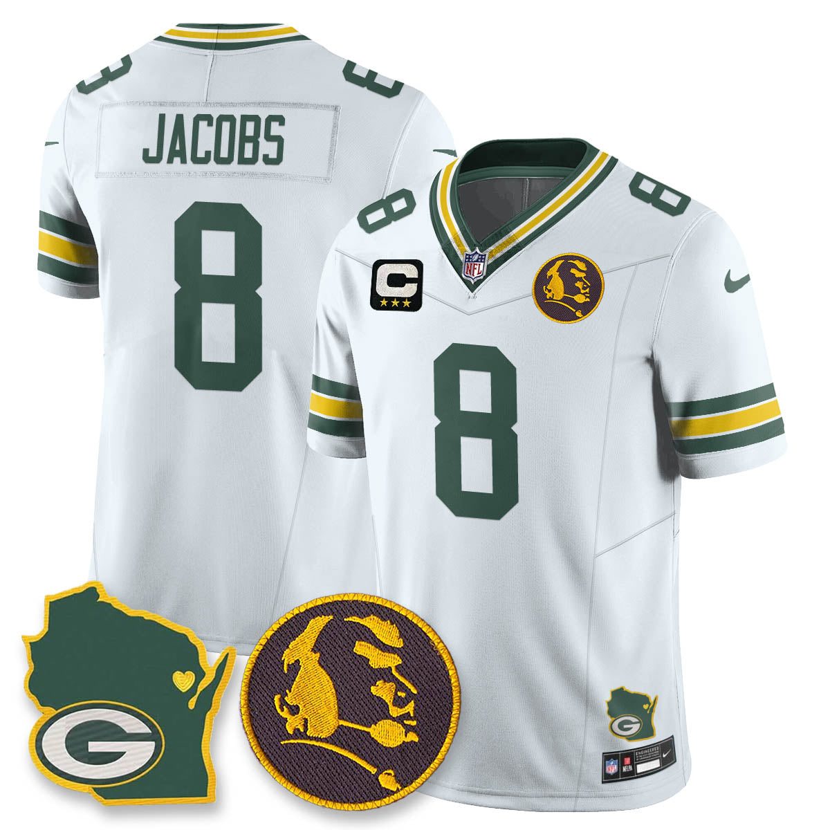 GB Vapor Limited Jersey - John Madden Patch - All Stitched