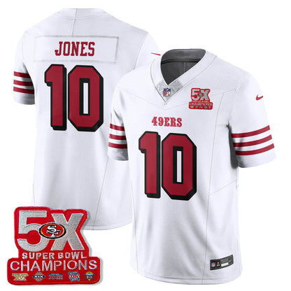 SF 5-Time Champions Patch Vapor Limited Jersey - All Stitched