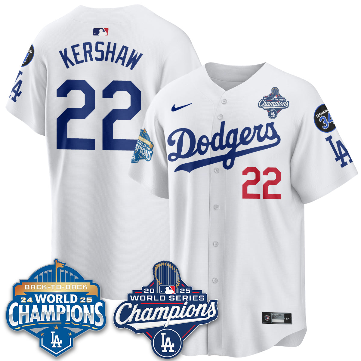 LAD 2025 World Series Champions Jersey - All Stitched N2