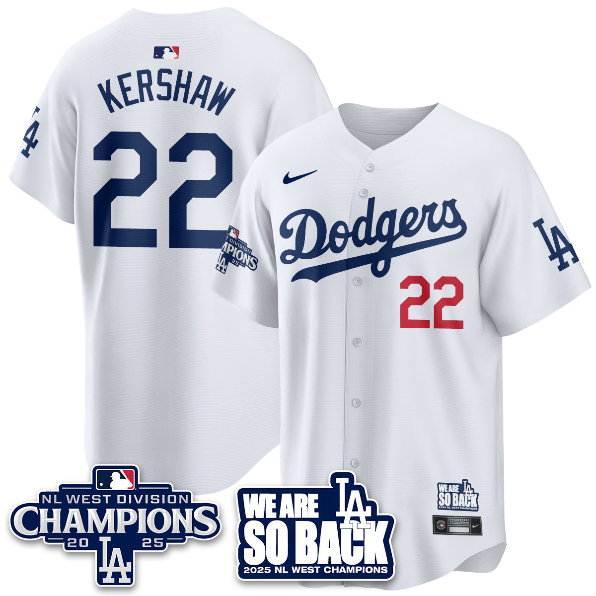 LAD 2025 NL West Division Champions Jersey - All Stitched