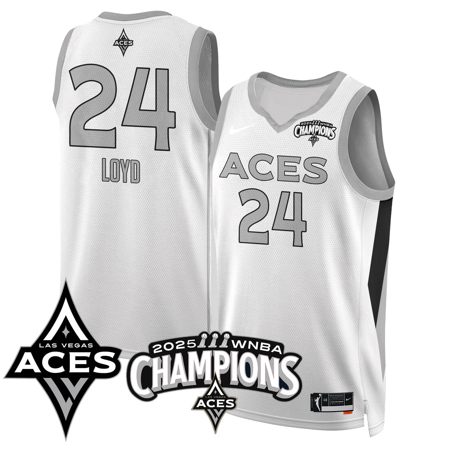 Las Vegas Aces 2025 WNBA Championship Jersey - All Stitched