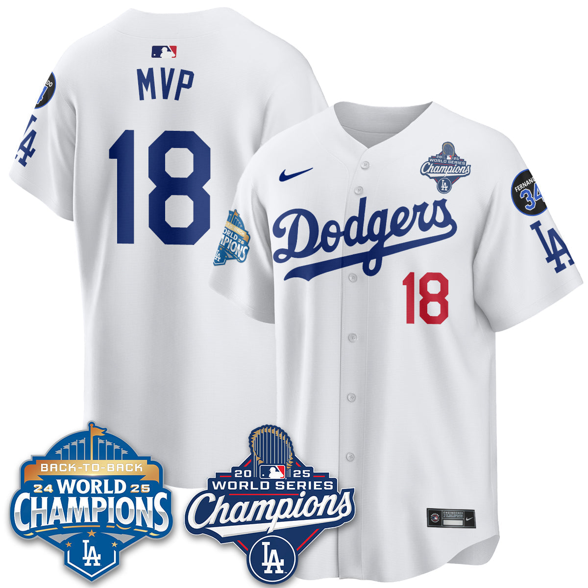 LAD 2025 World Series Champions Jersey - All Stitched N2