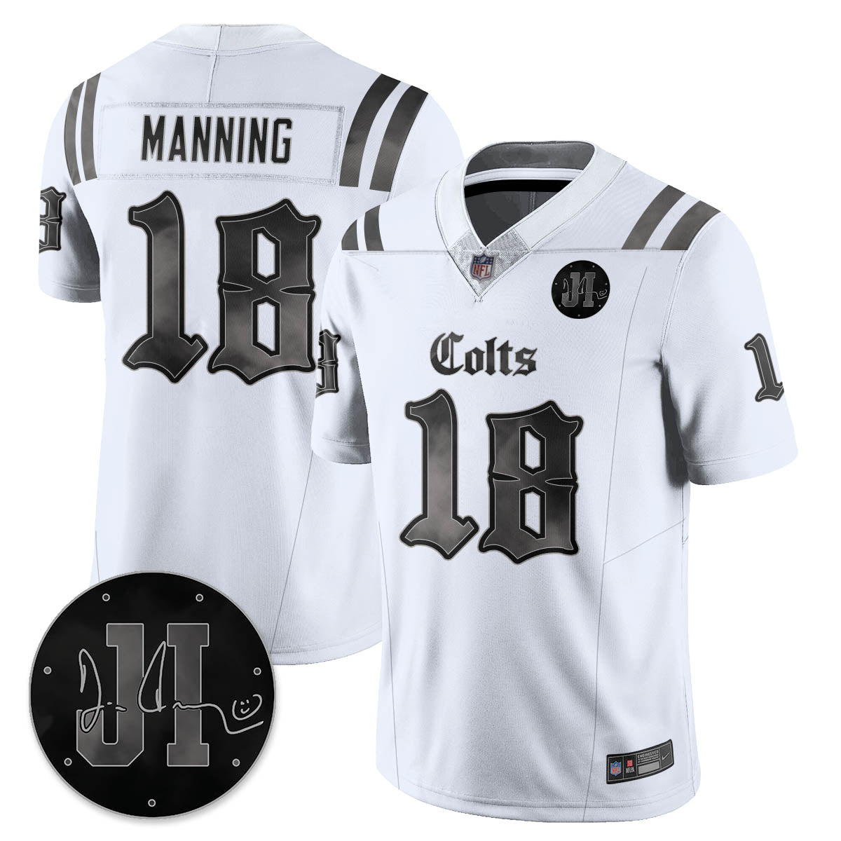 IND 'Dark Gothic' Vapor Limited Jersey - Jim Irsay Patch - All Stitched