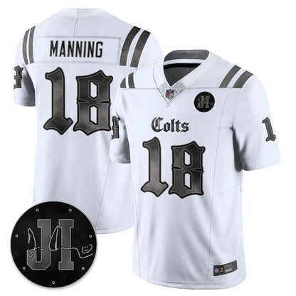 IND 'Dark Gothic' Vapor Limited Jersey - Jim Irsay Patch - All Stitched